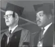  ?? COURTESY OF THE OBERLIN COLLEGE ARCHIVES ?? Oberlin College President Robert Kenneth Carr and Martin Luther King Jr. at the Oberlin College commenceme­nt on June 14, 1965.