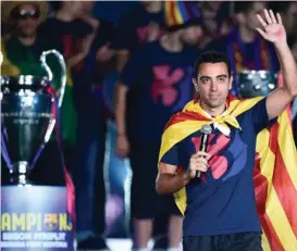  ?? AFP ?? La última Champions del Barcelona, en 2015, fue con Xavi en el campo.