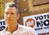  ?? GENARO MOLINA Los Angeles Times ?? GOV. Gavin Newsom dismissed the recall bid as an effort to divert attention from the GOP’s unpopular antiaborti­on push and to support Donald Trump.