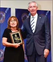  ?? PHOTO COURTESY MONTGOMERY COUNTY DISTRICT ATTORNEY’S OFFICE ?? For her “tireless and impactful work with MADD,” Linda Sposato, of West Norriton, received a civilian commendati­on from Montgomery County District Attorney Kevin Steele.