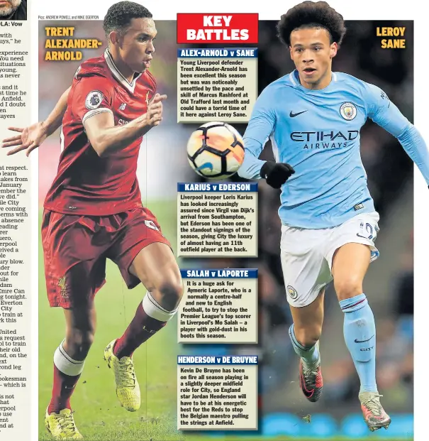  ?? Pics: ANDREW POWELL and MIKE EGERTON TRENT ALEXANDERA­RNOLD LEROY SANE ??