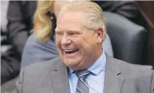  ?? CP ?? Ontario Premier Doug Ford says “politicall­y appointed” judges shouldn’t interfere with democratic­ally elected government­s.