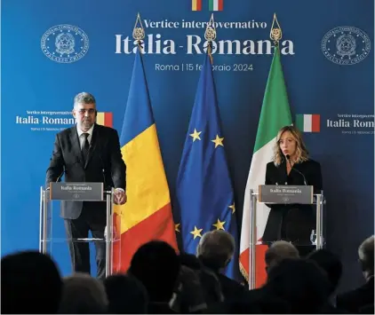  ?? FOTO GUVERNUL ROMÂNIEI ?? Premierul României și premierul Italiei.