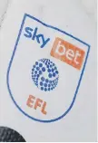  ??  ?? A general view of the EFL logo on the match ball.