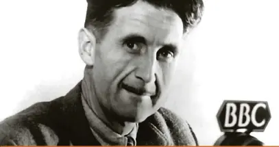  ?? Reprodução ?? George Orwell: obra que critica o autoritari­smo tem vigor renovado em tempos de impasse político