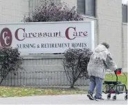  ?? DAVE CHIDLEY / THE CANADIAN PRESS ?? Seven of the alleged victims lived at a long-term care residence, Caressant Care Woodstock, across the street from where Tori Stafford was abducted in April 2009.