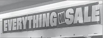  ?? [BARBARA J. PERENIC/DISPATCH] ?? Liquidator­s provide signage for sales as well as handling other advertisin­g.