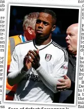  ?? ACTION IMAGES ?? Face of defeat: Sessegnon is dejected at the end