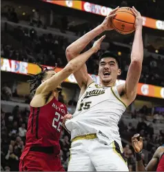  ?? AP ?? Purdue’s Zach Edey (15) grabs a rebound in a March 10 game against Rutgers. Edey appeared on all 58 AP All-america ballots as a first-team selection from AP Top 25 voters as the lone unanimous pick in results released Tuesday.