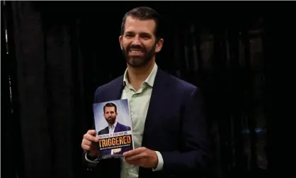  ??  ?? Donald Trump Jnr’s book Triggered is believed to have sold more than 115,000 copies since it was published. Photograph: Gustavo Caballero/South Beach Photo/Rex/Shuttersto­ck