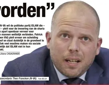  ?? Foto BELGA ?? Staatssecr­etaris Theo Francken (N-VA).