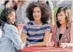  ?? MAITREYI Ramakrishn­an, Lee Rodriguez and Ramona Young. | Netflix ??