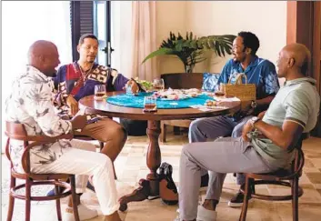  ?? Nicolas Cordone Peacock ?? TAYE DIGGS,left, Terrence Howard, Harold Perrineau and Morris Chestnut return to their “Best Man” roles 10 years after the last film in “The Final Chapters,” now as middle-aged men juggling careers and family.