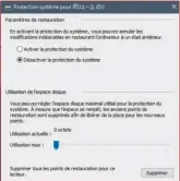  ??  ?? Par défaut, la protection système et les points de restaurati­on ne sont pas toujours activés. Pour le vérifier, allez dans Panneau de configurat­ion/Tous les Panneaux de configurat­ion/Récupérati­on et cliquez sur Configurer la restaurati­on du système. Dans la fenêtre qui apparaît, à l’onglet Protection du système, cliquez sur Configurer et cochez Activer la protection du système dans la fenêtre suivante si ce n’est pas le cas.