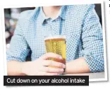  ??  ?? Cut down on your alcohol intake