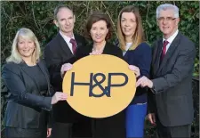  ??  ?? Partners Susan Lee, Paul Westcott, Geraldine Crean and Eileen Hayes, from Kanturk, pictured with Managing Partner Ted Hallissey, at the launch of Hallissey & Partners.