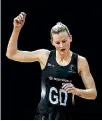  ??  ?? Katrina Grant is edging towards becoming the Silver Ferns’ seventh centurion.