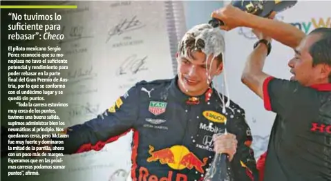  ?? |GETTY IMAGES ?? Verstappen logró su sexto triunfo en lo que va de su carrera.