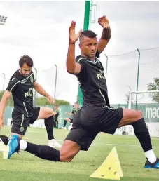  ??  ?? Nani voltou ontem a trabalhar na Academia