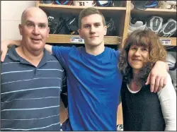  ?? Robert Sabo; Fox Family ?? BLUE SKIES: The parents of defenseman Adam Fox, Bruce and Tammy, might have to reacquire Rangers season tickets after Adam landed with the Blueshirts via trade.
