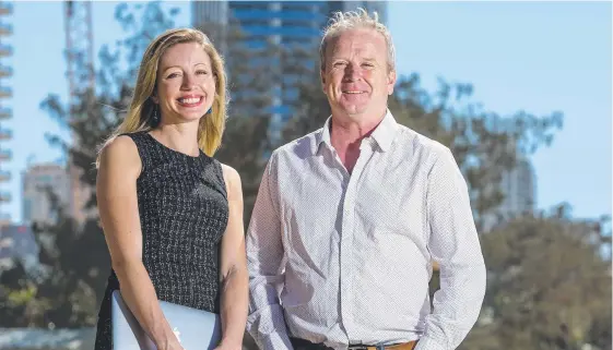  ?? Picture: JERAD WILLIAMS ?? The plans of Gold Coast Hub CEO Sharon Hunneybell and founding chairman Danny Maher are coming to fruition.