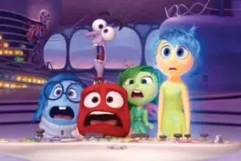  ?? PIXAR ?? The five emotions personifie­d in Inside Out: from left, Sadness (Phyllis Smith), Anger (Lewis Black), Fear (Bill Hader, in back), Disgust (Mindy Kaling), Joy (Amy Poehler).