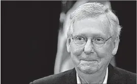  ??  ?? Senate Majority Leader Mitch McConnell of Kentucky said Saturday, “This is a great day for the country.”
