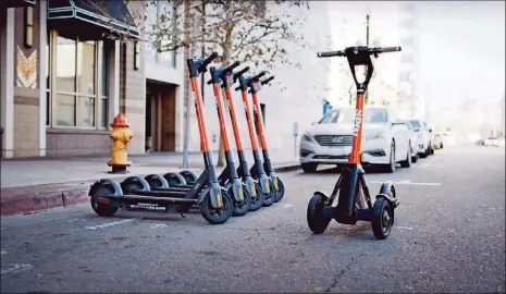  ?? FORD PHOTO ?? Spin, the micromobil­ity subsidiary of Ford Motor Company, has announced an exclusive internatio­nal alliance with software company Tortoise to bring Spin S-200 remotely-operated e-scooters to cities in North America and Europe in 2021.