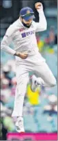  ?? REUTERS ?? India all-rounder Ravindra Jadeja celebrates after running out Australia’s Steve Smith for 131 during Day 2 of the third Test at the Sydney Cricket Ground.