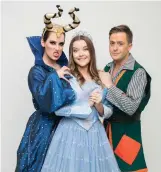  ??  ?? Maleficent, Sleeping Beauty and Mondo pose for a group photo at the official launch of the Christmas pantomime, ‘Sleeping Beauty’ which will be shown in the INEC on Thursday January 3 to Saturday January 5 2019.