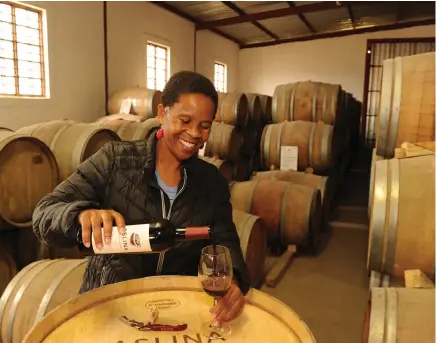  ?? PICTURE: HENK KRUGER/AFRICAN NEWS AGENCY/ANA ?? One of the leading black women in winemaking in South Africa, Ntsiki Biyela, shares her journey and love of wine. Biyela has a BSc in agricultur­e, viticultur­e and oenology from Stellenbos­ch University.