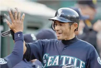  ?? | ERIC RISBERG/ AP ?? Ichiro Suzuki played for the Mariners from 2001 to 2012, when he was traded to the Yankees at midseason.