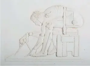  ?? ?? Eduardo Paolozzi – ‘The British Library, Newton after Blake’, plaster relief, signed, titled and dated 1995 in pencil verso.