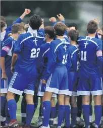  ?? MEDIANEWS GROUP FILE PHOTO ?? The Detroit Catholic Central soccer team won the CHSL Bishop championsh­ip on Wednesday with a 3-0win over Cranbrook.