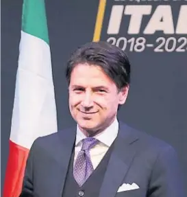  ?? (AP) ?? El candidato. Giuseppe Conte tiene un perfil de administra­dor.