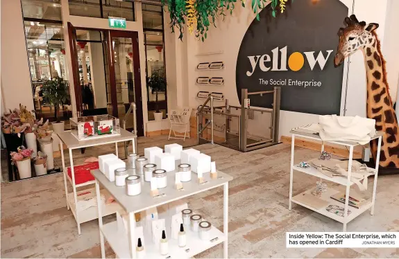  ?? JONATHAN MYERS ?? Inside Yellow: The Social Enterprise, which has opened in Cardiff