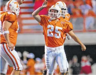  ?? STAFF FILE PHOTO ?? Former Tennessee kicker James Wilhoit, who tallied 325 points with the Volunteers from 2003 to 2006, is returning to Chattanoog­a Christian School this afternoon to conduct another Wilhoit Kicking Camp.