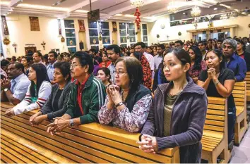  ?? Ahmed Ramzan/Gulf News Archives ?? St Mary’s Catholic Church in Dubai is attended by 30,000 to 35,000, a majority of whom are Filipinos, every night during Simbang Gabi, which means ‘night masses’.