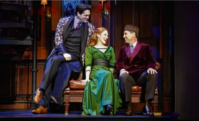  ?? JEREMY DANIEL ?? Jonathan Grunert (left), Madeline Powell, and John Adkison in the national tour of “My Fair Lady.”