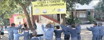  ??  ?? The RA Padayachee Primary School is one of the beneficiar­ies of Litter4tok­ens. Parents of pupils hand in their bags of litter every week.