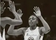  ?? Marcio Jose Sanchez / Associated Press ?? Nneka Ogwumike and the Los Angeles Sparks will start the 22-game WNBA season Saturday in Florida.