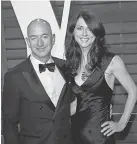  ?? NINA PROMMER/EPA ?? Jeff and MacKenzie Bezos, shown in February 2017, have four children.