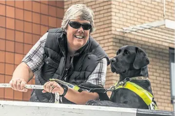  ??  ?? Tracey with her previous guide dog Oakley working a lock on the Caldon Canal. Oakley retired just over two years ago. “Without him, we would never have been able to realise our dream of living on the waterways.”