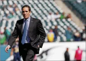  ?? MICHAEL PEREZ — THE ASSOCIATED PRESS FILE ?? Philadelph­ia Eagles general manager Howie Roseman said the team doesn’t have to fill any positional needs at next week’s NFL draft.