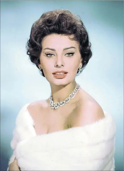  ??  ?? Movie star Sophia Loren, pictured in 1960, revealed how she was told her mouth and nose were too big