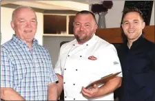  ??  ?? Chef Nino Majcan with Connie and Darran O’Sullivan at Rosspoint Bar & Restaurant, Rossbeigh, Glenbeigh.