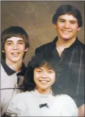  ?? COURTESY LORRETTA OLMSTED ?? Lara Price, center, grew up with her older brothers, Matt, 13 and Jon, 15, in Mountain Home, Idaho.