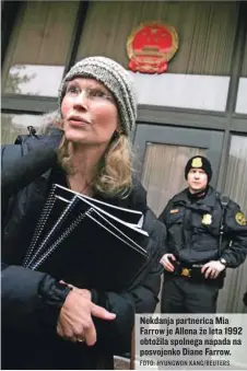  ?? FOTO: HYUNGWON KANG/REUTERS ?? Nekdanja partnerica Mia Farrow je Allena že leta 1992 obtožila spolnega napada na posvojenko Diane Farrow.