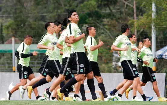  ??  ?? Nacional regresa hoy a entrenamie­ntos en Guarne para preparar el duelo del fin de semana ante Tolima.