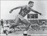  ??  ?? American discus thrower Al Oerter won four consecutiv­e Olympic gold medals from 1956-68.